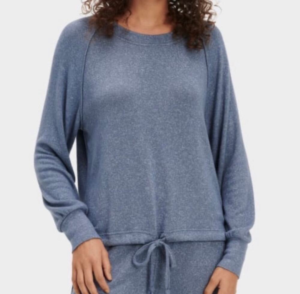 UGG Heathered Blue/Grey Long Sleeve Pullover Sweatshirt-Size Small